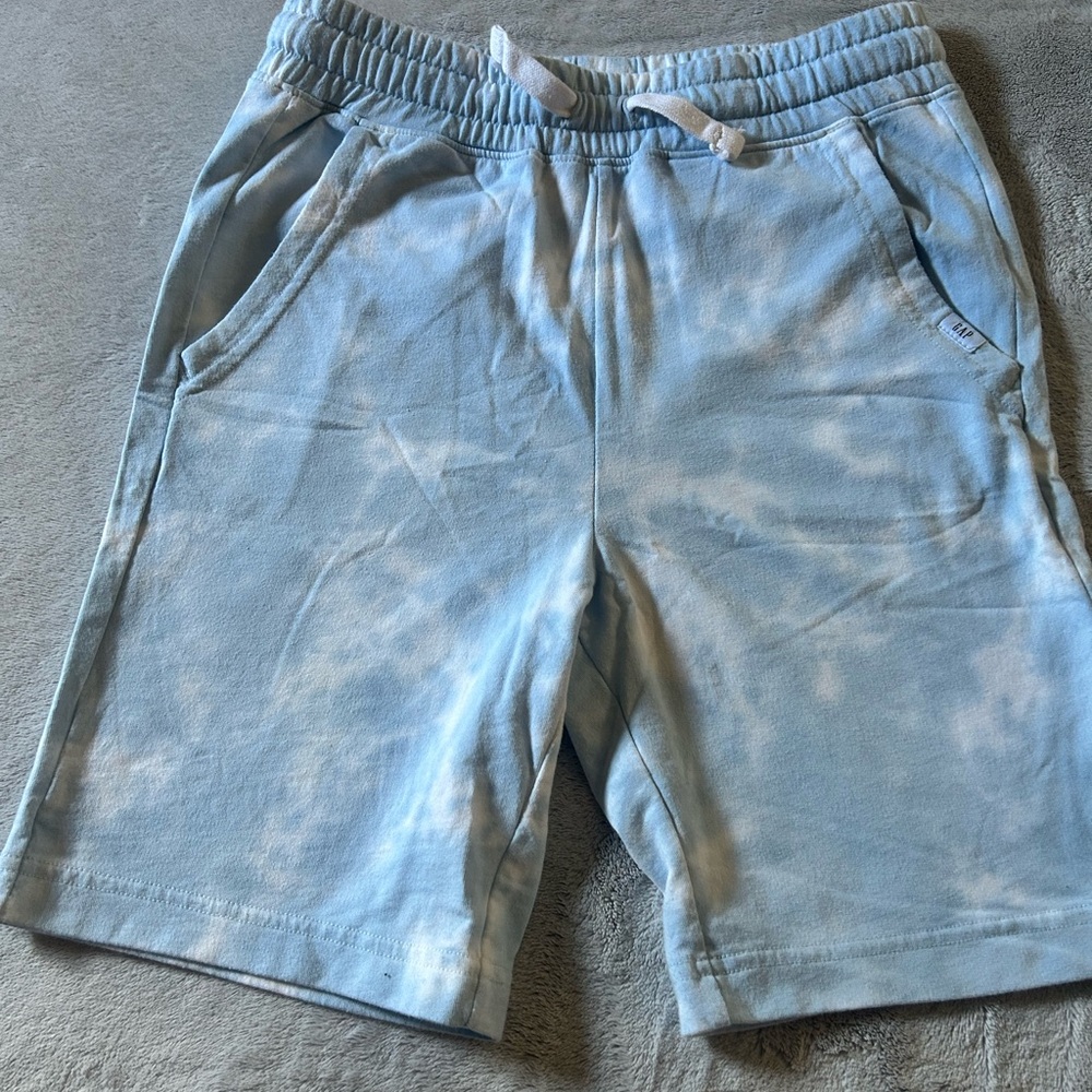 GAP Light Blue Tie-Dye Athletic Shorts